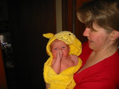 The first real bath!